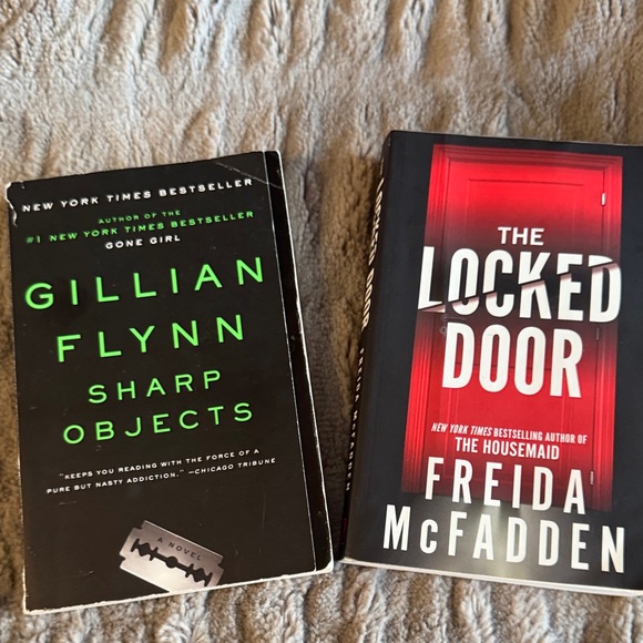 Other - Sharp Objects & The Locked Door Paperback Duo - Black & Red Covers